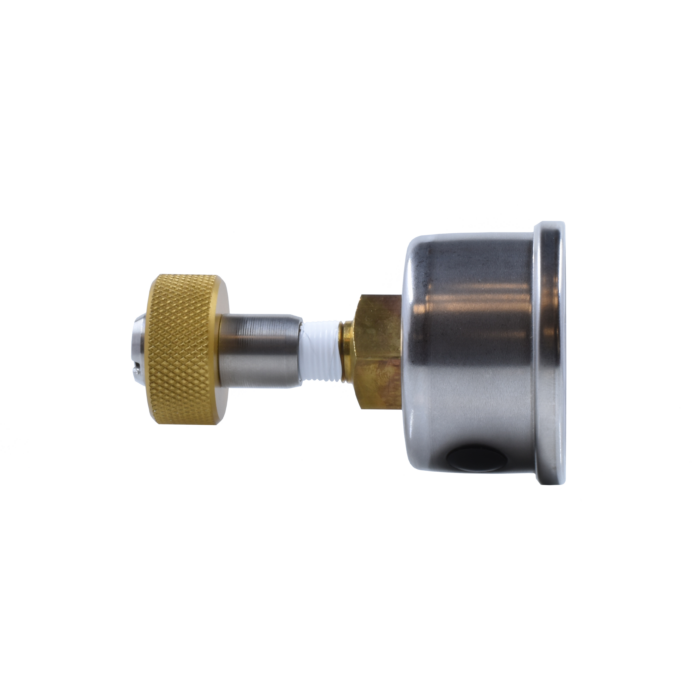 Gauge Connector with Pressure Gauge
