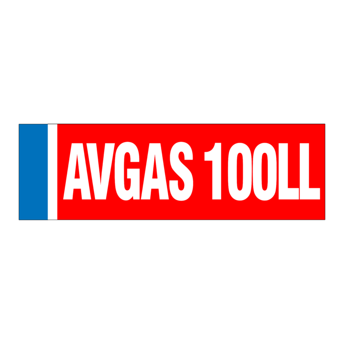AVGAS 100LL Identification Decal
