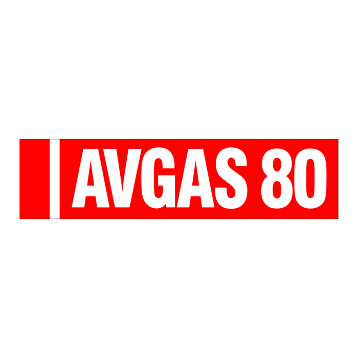 AVGAS 80 Identification Decal