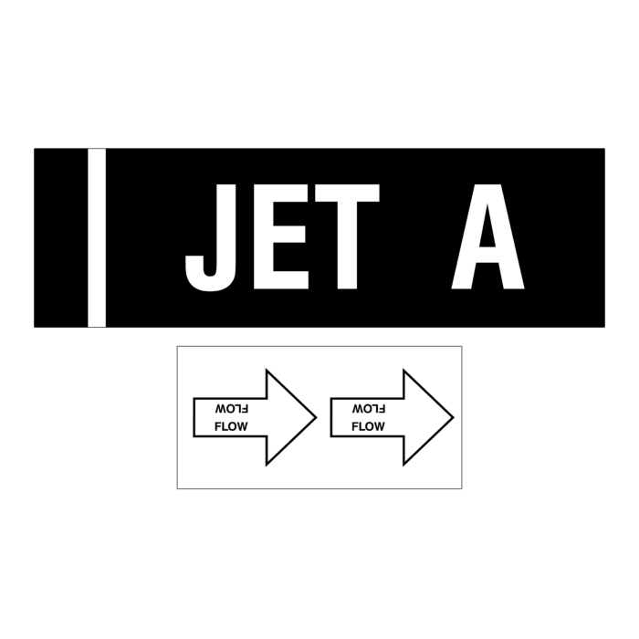 Jet A - Pipe ID & Flow Arrow Decal Set