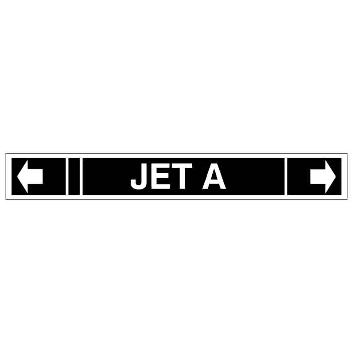 Jet A - Pipe ID & Flow Arrow Decal Set, Narrow