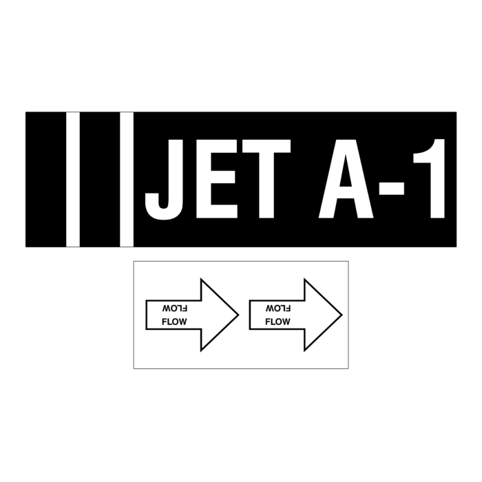 Jet A-1 - Pipe ID & Flow Arrow Decal Set
