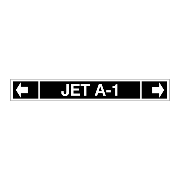 Jet A-1 - Pipe ID & Flow Arrow Decal Set, Narrow