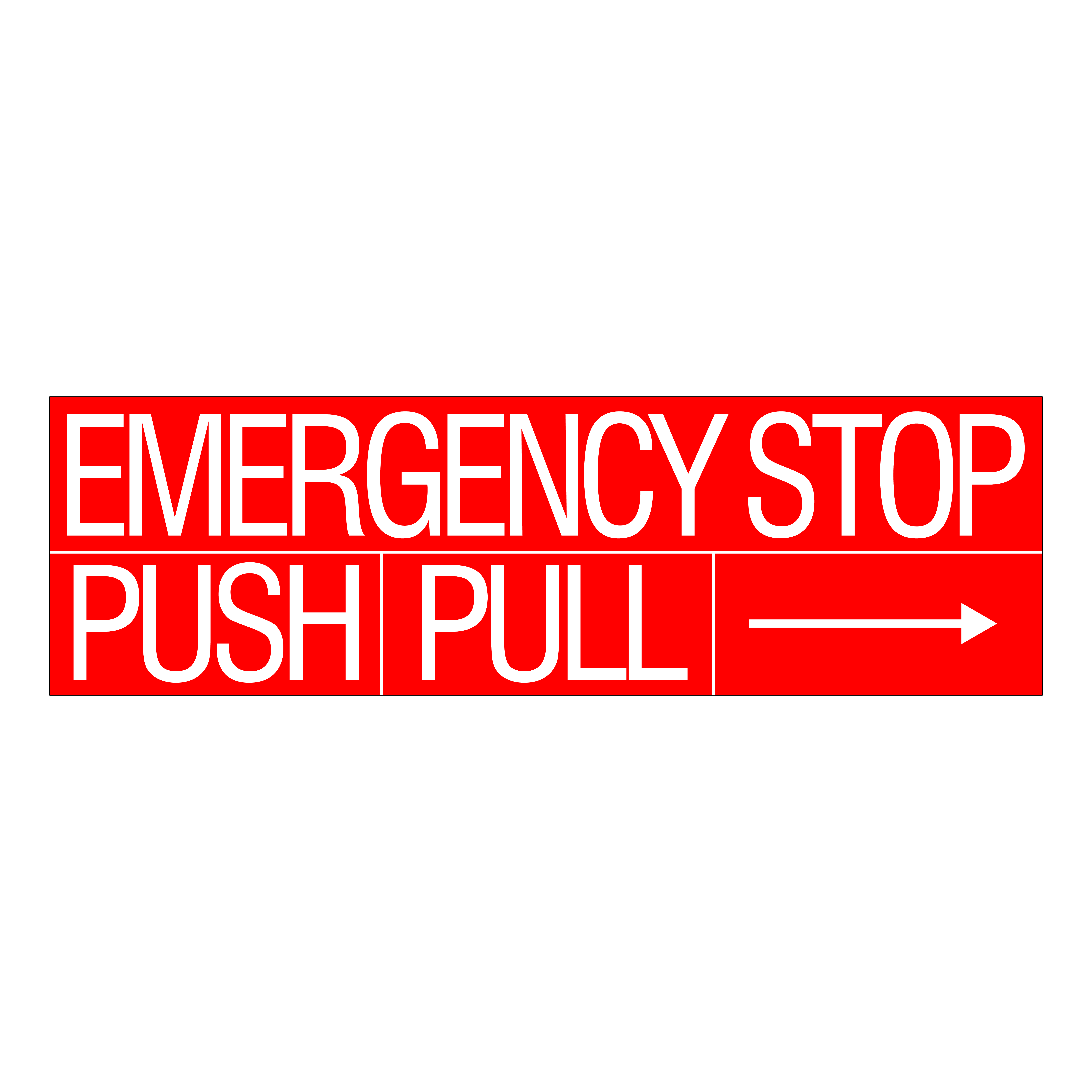 Emergency Stop Decal